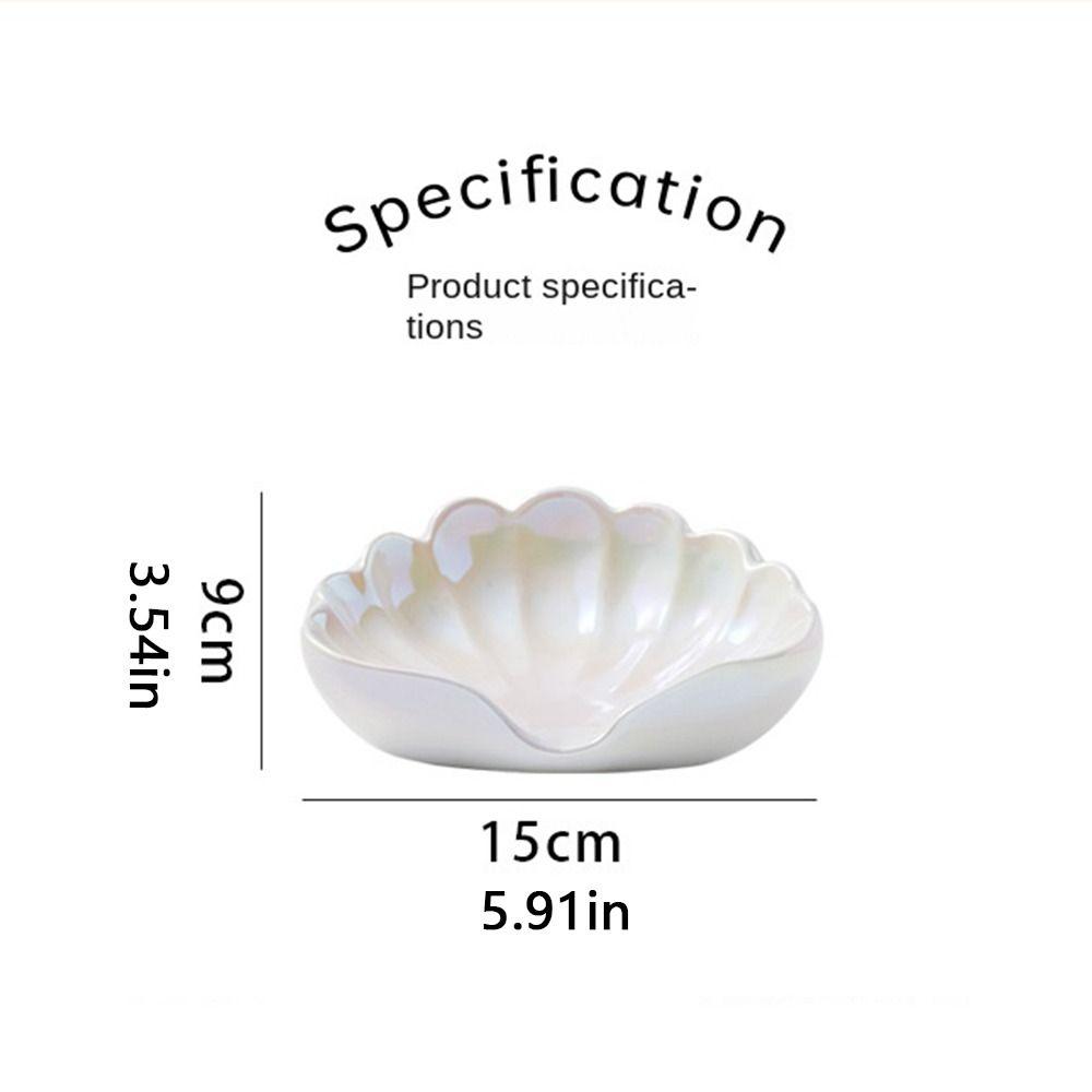 Ceramic Shell Storage Box Cute Self Draining Multi-Purpose Soap Dish Luxury Sink Soap Holder Kitchen Accessories
