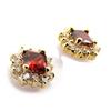 [J5332] - Garnet 'Sissi' Gold Plated Earrings