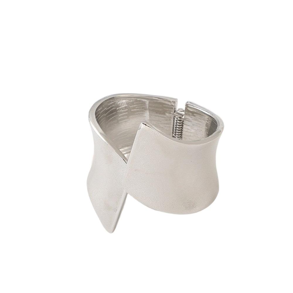 Goth Chunky Heavy Bracelet Exaggerated Fashion Punk Bangle Minimalist Wide Open Bracelet  Women
