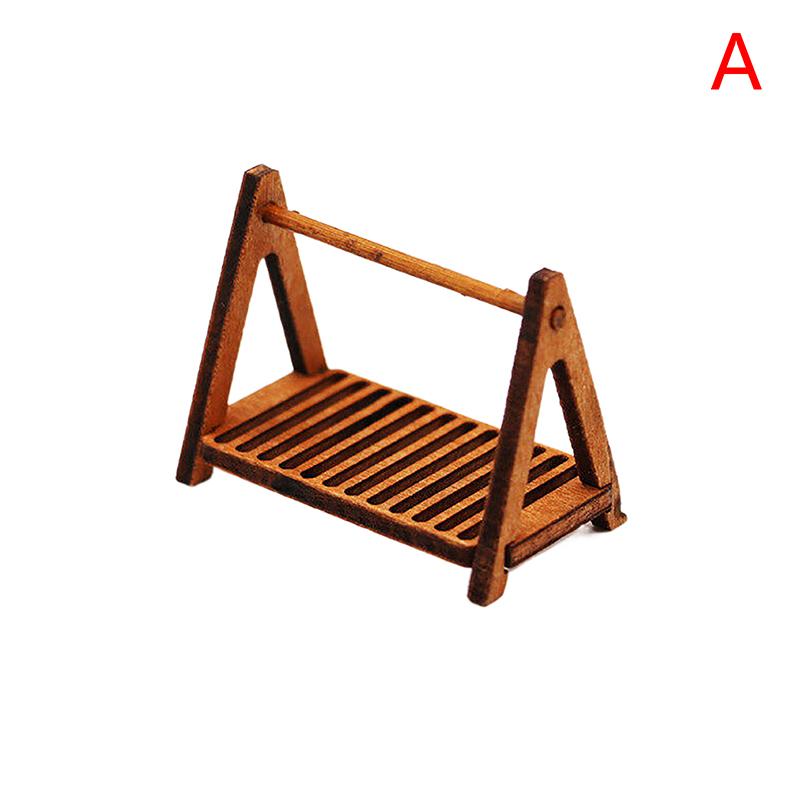 1:12 Dollhouse Miniature Bread Rack Cake Stand Food Storage Shelf Scene Decor