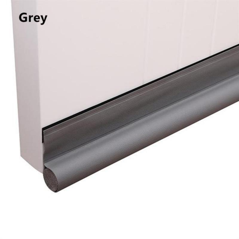 DIY Single Side Door Seam Draft Stopper Adjustable Wear-resistant Leather Door Seal Strip
