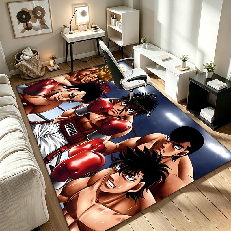 Hajime no Ippo A rug suitable for office chair areas living rooms and computer desks perfect for home offices and an ideal holiday gift
