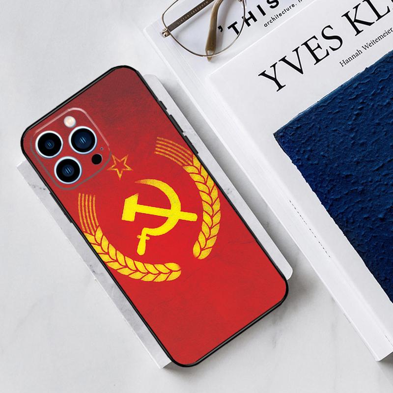 USSR Flag Soviet Union Case For iPhone 17 Air 15 14 13 12 11 16 Pro Max Mini 16 15 Plus 16e Funda Silicone Cover