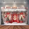 Winter Snowy Candy Shop Backdrop Kids Adult Photography Portrait Props Baby Girl Photocall For Photo Studio Xmas Tree Background