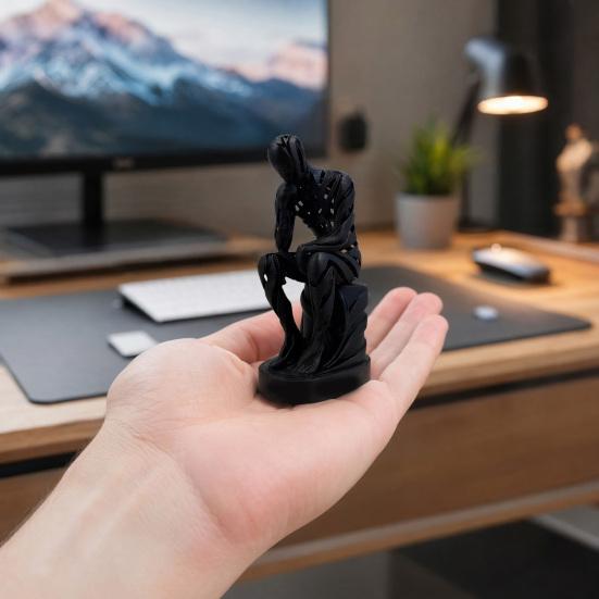 3D-печатная фигурка Мыслителя, Полая статуэтка Мыслящего человека, Абстрактная скульптура для декора дома, офиса, книжной полки, рабочего стола