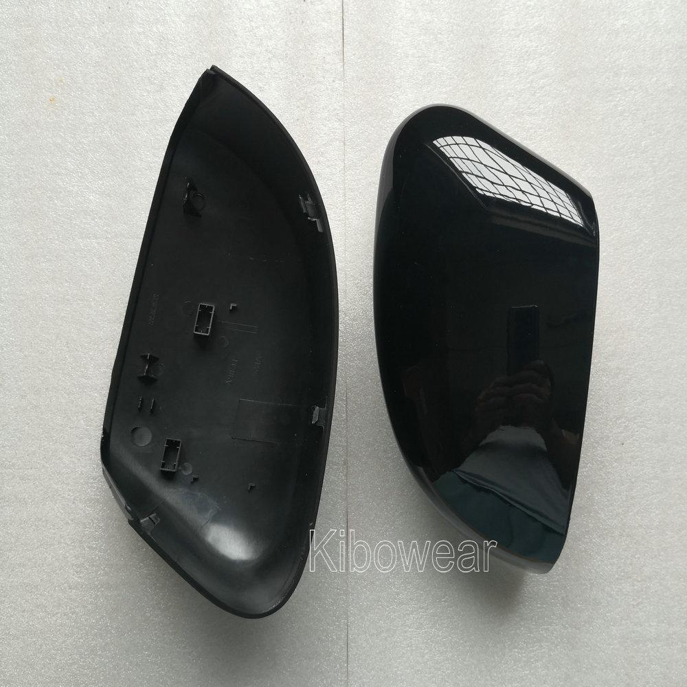 Чехлы на боковые зеркала для Ford Focus MK3 MK2 2012 2014 2015 2016 2017 2018 (Черный глянцевый)