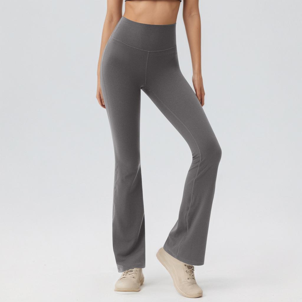 Girls Flare Leggings Kids Bell Bottom Cross High Waisted Dance Yoga Flared Pants