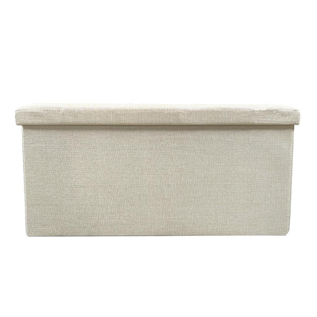 Puff Ottoman Almacenaje Rectangular Tela Plegable 76x38x38cm | Nyana Home | Estilo Otomano | Tela Resistente inferior