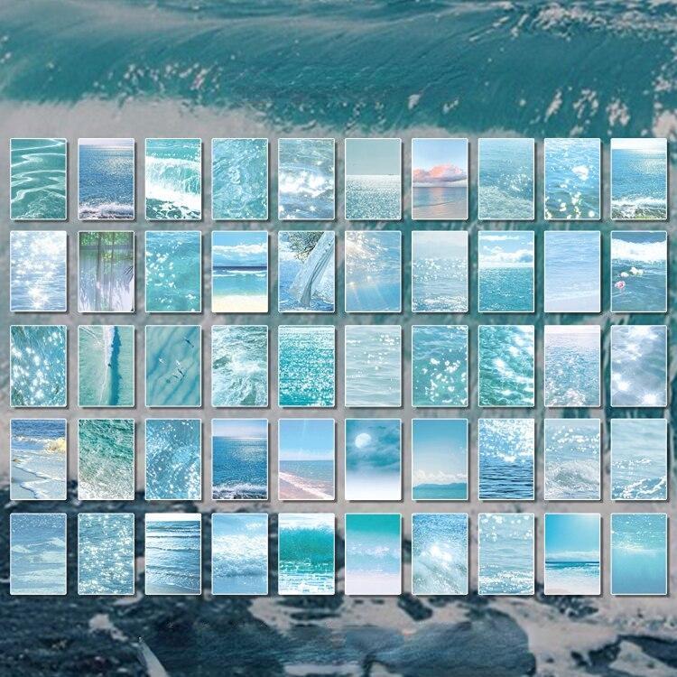 50 листов канцелярские наклейки с природными пейзажами, книжные эстетические пейзажи, милые пули, журналы, чехол для телефона, декоративная наклейка