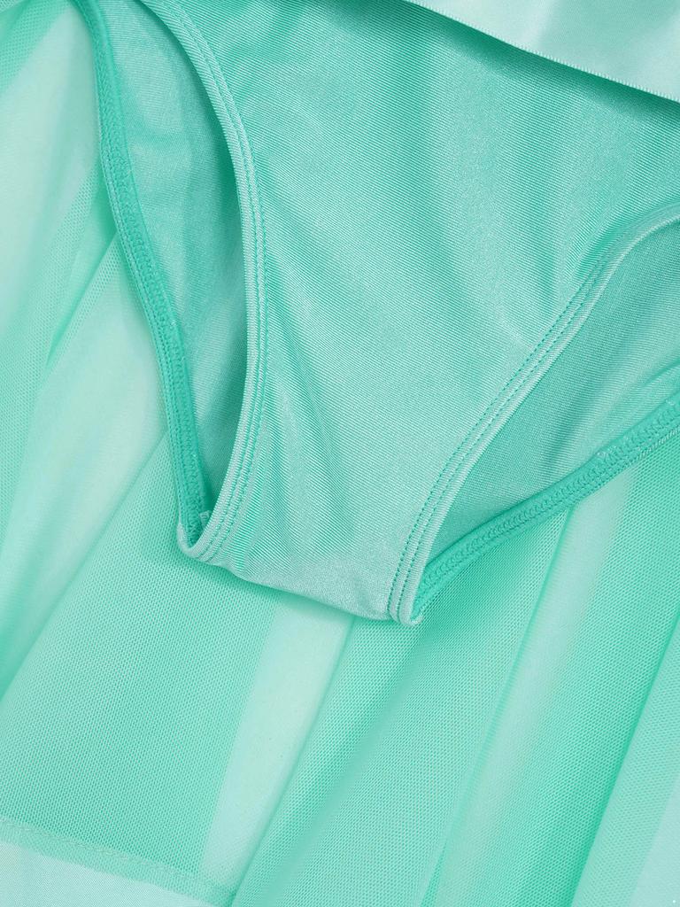 Детское платье для девочек, танцевальный костюм, вуаль, нерегулярный подол, платье-трико без рукавов и с открытой спиной