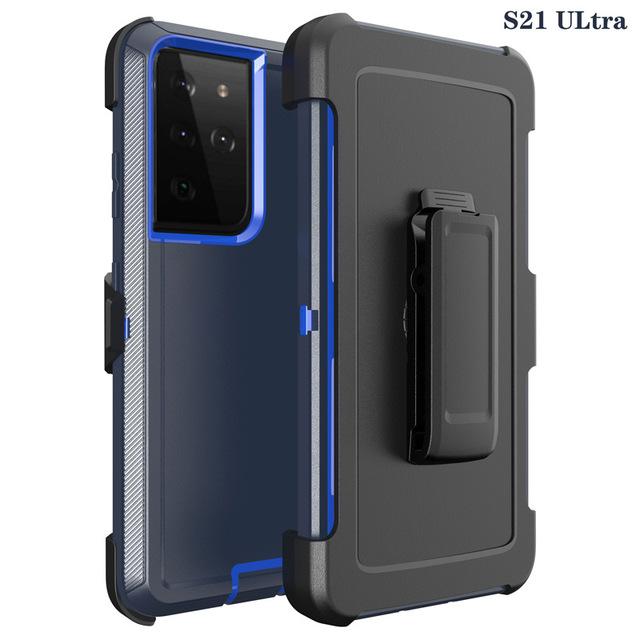 3 в 1 сверхпрочный противоударный чехол с зажимом для ремня для Samsung Galaxy S23 S22 ULTRA S21 S20 FE S10 S9 PLUS Note 20 10 9 8, крышка коробки