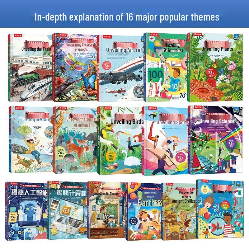 Серия flip-book Lelequ Look Inside 16 книг «Наука и открытия»