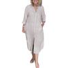 Women's Long Sleeve Button Down Shirt Dress Loose Cotton Linen V Neck Long Dress with Pockets Summer Casual Outfit