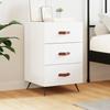 VidaXL Bedside Table High Gloss White 40x40x66 Cm Engineered Wood 827630