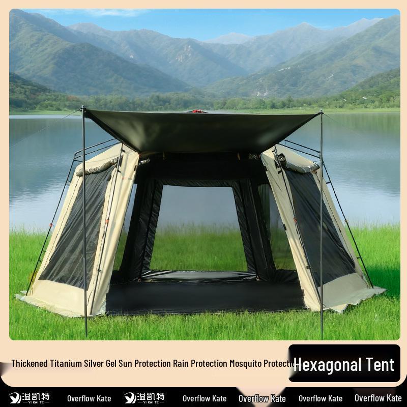 Portable 12m² Rain & Sunproof Wind-Resistant Floor-to-Ceiling Window Camping Equipment