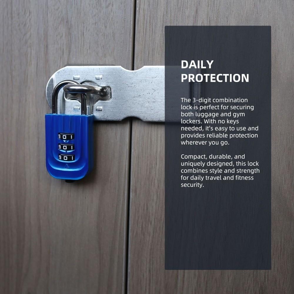 Secure Dormitory Cabinet  Padlock Anti-theft Luggage Combination Lock  Travel Outdoor Tools