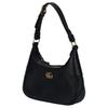 GUCCI Aphrodite Leather New Moon Shoulder Bag, Handbag, Shoulder Bag Small Womens Black
