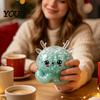 Сжималка для булочки Рождественский олень, Медленно поднимающаяся TPR Игрушка-антистресс для стола с блестками, Праздничный подарок для снятия стресса, Сувенир на вечеринку, Декор