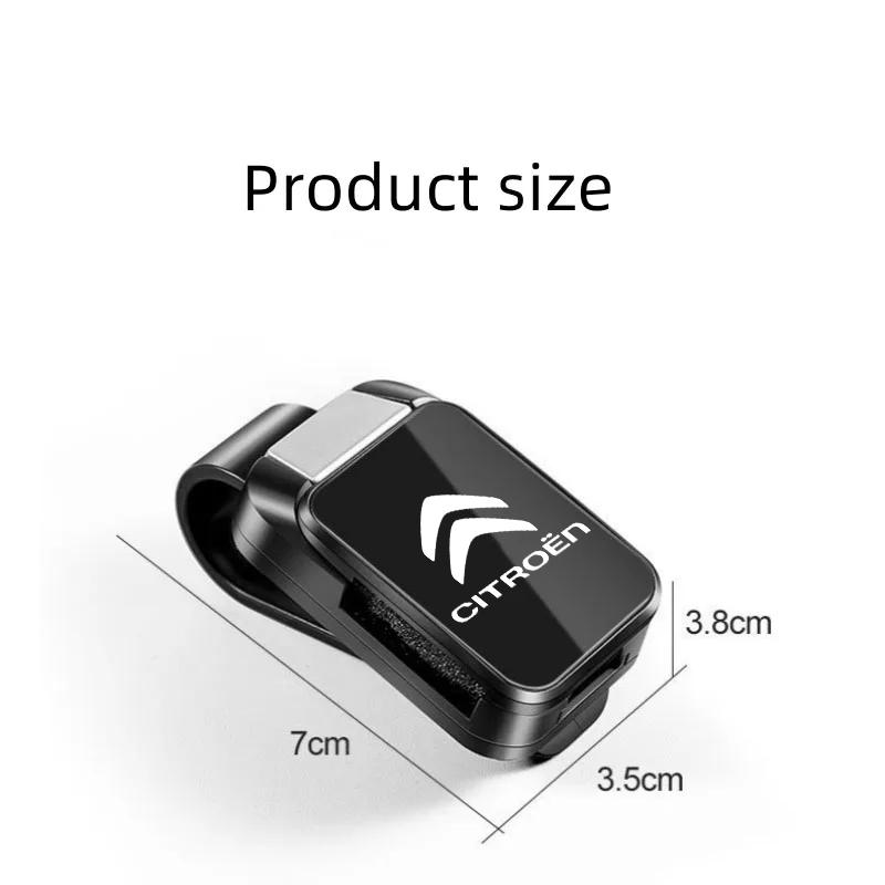 APF2 Auto Sun Visor Eyeglass Hanger Clip Leather Glasses Holder For Citroen C3 C4 X7 Xsara Picasso Crosser C-ELYSEE JUMPY NEMO VTS