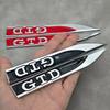 VW GTI GOLF 2026 Горячее для VW VOLKSWAGEN 2 шт. Красный Черный Металлический Логотип Значок GTD Боковой Значок на Крыло Автомобиля Для Volkswagen VW Golf 7 6 5 4