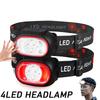 Powerful 4 LED Sensor Headlamp USB Rechargeable Headlight Led Head Torch Camping Search Light Head Flashlight Fishing Lantern