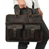 Men's Mad Horse Leather Briefcase Multi-function Shoulder Bag Men's Genuine Leather Men's Business Computer Bag