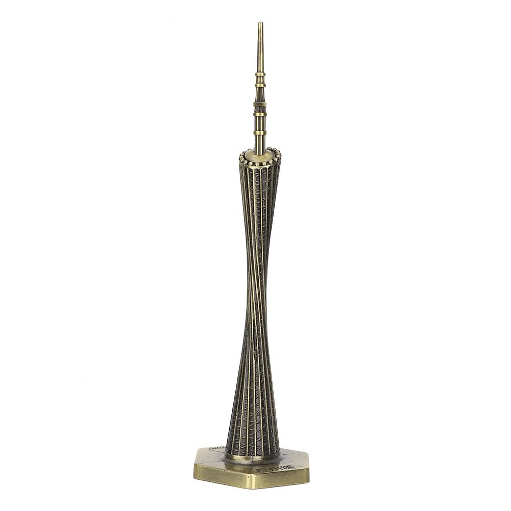 Popular Canton Tower Model Delicate  Work Small Waist  Vintage Office Decoration( Bronze)