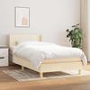3130094 vidaXL Divan Bed with Mattress Cream 100x200 Cm Fabric