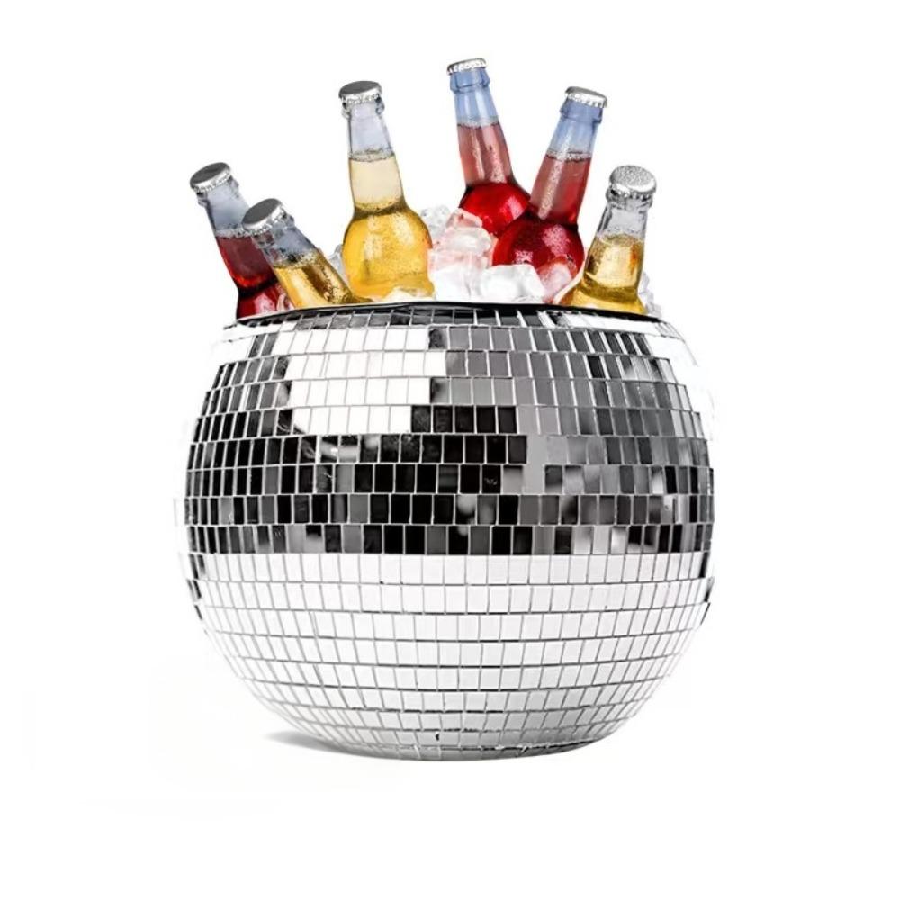 Disco Ice Bucket Mirror Ice Bucket Party Ball Reflective Laser Champagne Bucket Shop Atmosphere Decorations