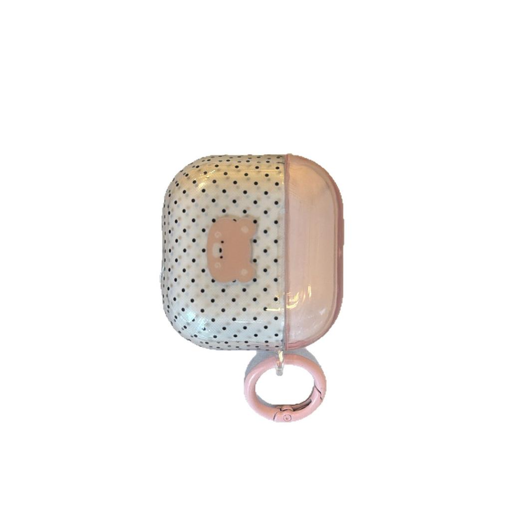 Корейский мишка в горошек подходит для защитного чехла AirPods1 Apple 1/1 поколения Чехол для наушников AirPods pro1 женский