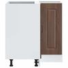 Kitchen Corner Base Cabinet Kalmar Brown Oak Effect Particleboard