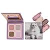 MilleFee My Kitty Eye Palette (02 Ragdoll) Cat 4 Colors Eye Shadow Lame Purple Pink Makeup MilleFee