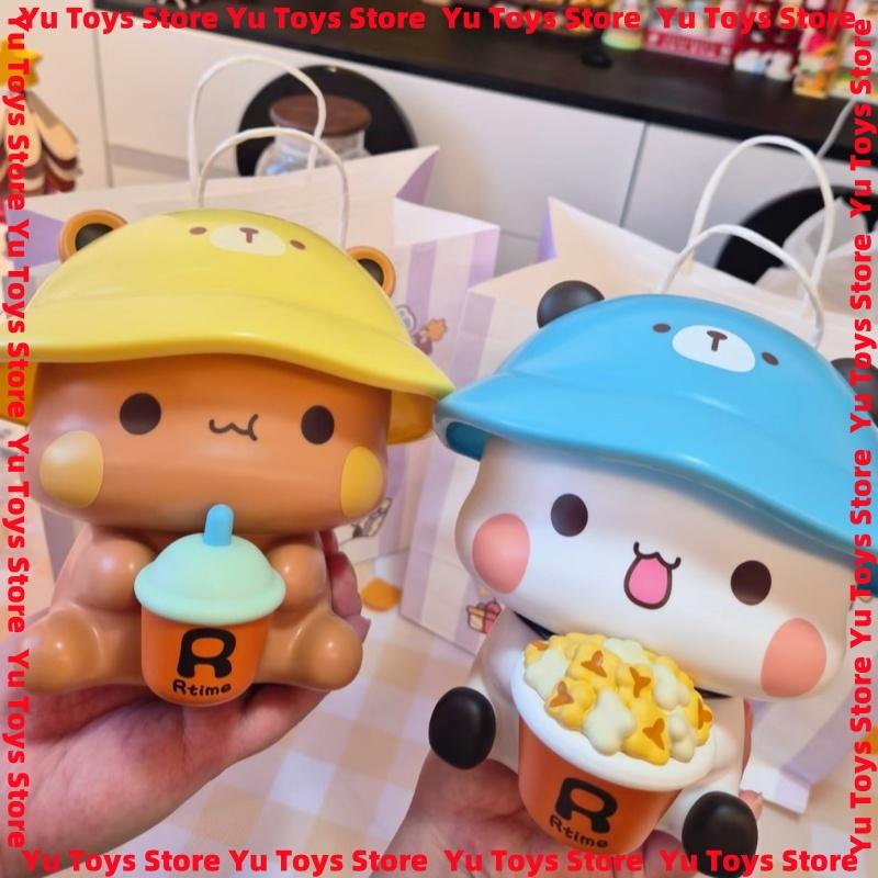 Official Yier And Bubu PopcornShaped Bucket Action Figure Trendy Doll Garage Kit Desktop Ornament Toy Girl Birthday Gift