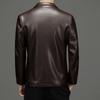 Spring and Autumn Middle-aged Men's Genuine Leather Jacket Casual Suit Leather Jacket Short Sheepskin Leather Jacket