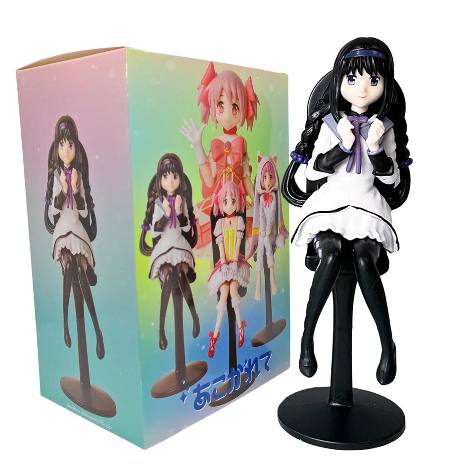 Персонажи аниме Puella Magi Madoka Magica Акеми Хомура/Мадока сидящая поза Фигурки ПВХ Коллекционная модель Подарок для фанатов аниме