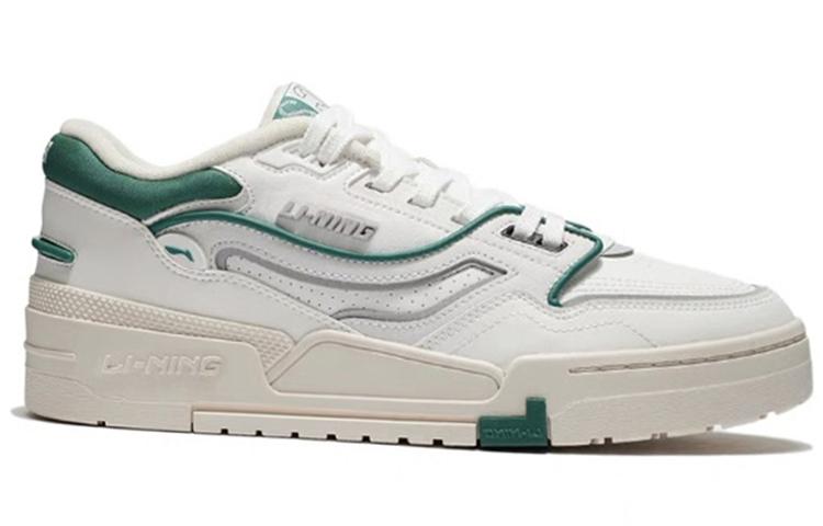 Li Ning 001 BTC Низкие кеды для скейтбординга Женские Бело-зеленые AGCS024-3