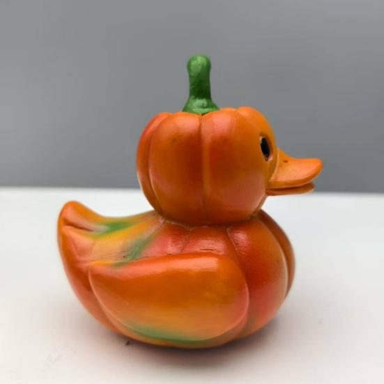 Vegetable Duck Figurine 3D Tomato Mushroom Duck Statue Resin Vegetable-Themed