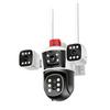 New WiFi IP Camera 6K 12MP Outdoor Surveillance Video Cam Three Screen View Security Cam Mini PTZ CCTV Street Camera IPC360 Home APP