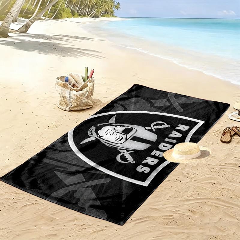 Las Vegas Raiders2 Print Beach Towel, Large Soft Quick Dry Towel for Beach Camping Swimming