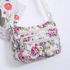 Flower Print Women Shoulder Bags Oxford Diagonal Small Square Handbag Multifunctional Casual Travel Crossbody Bag