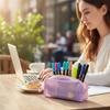 PVC Transparent Pencil Case For Girls Large Capacity Waterproof Stationery Organizer