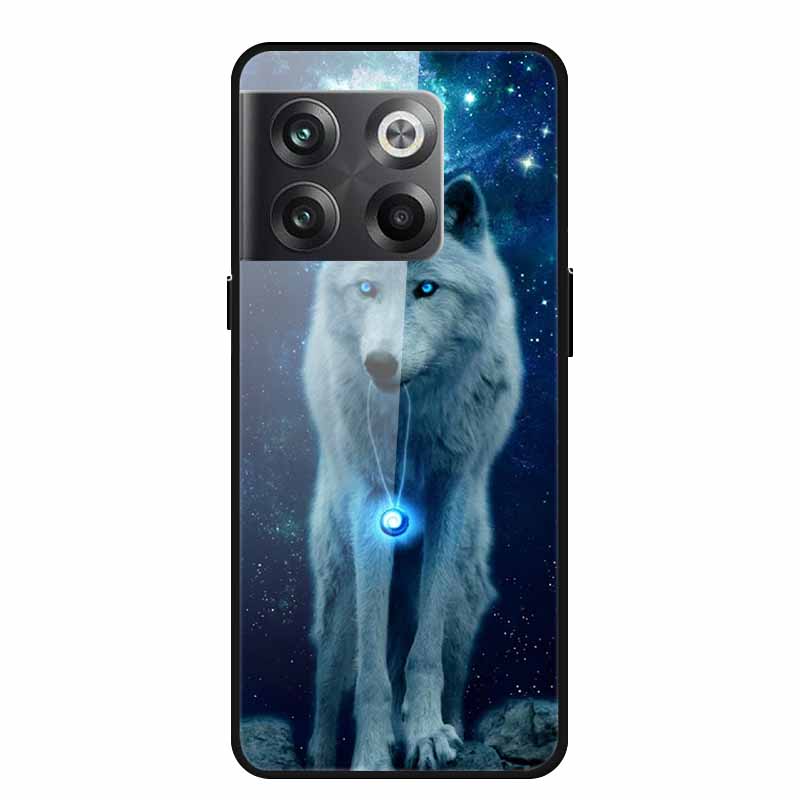 For Oneplus 10 pro Case Luxury Hard Tempered Glass Cover for OnePlus 10 Pro TPU Bumper Phone Case Cool Animals Pattern Cover