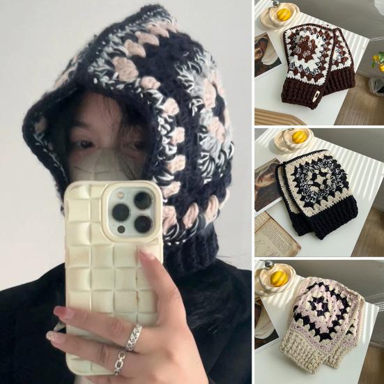 Шляпа-балаклава, стильный, сочетающийся по цвету, супермягкий вязаный шарф без полей, принадлежности для верховой езды