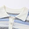 Women's Striped Polo Knit Top