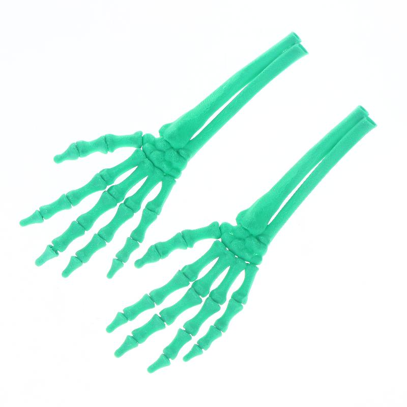 2Pcs 3D Printed Plastic Scary Decoration Halloween Skeleton Hand Prop For Haunted House Horror Party Table Display Ghost
