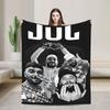 Soft BlanketsKids Travel French Rapper JUL Throw Blanket Flannel Bedspread For Living Room Aesthetic Sofa Bed Cover