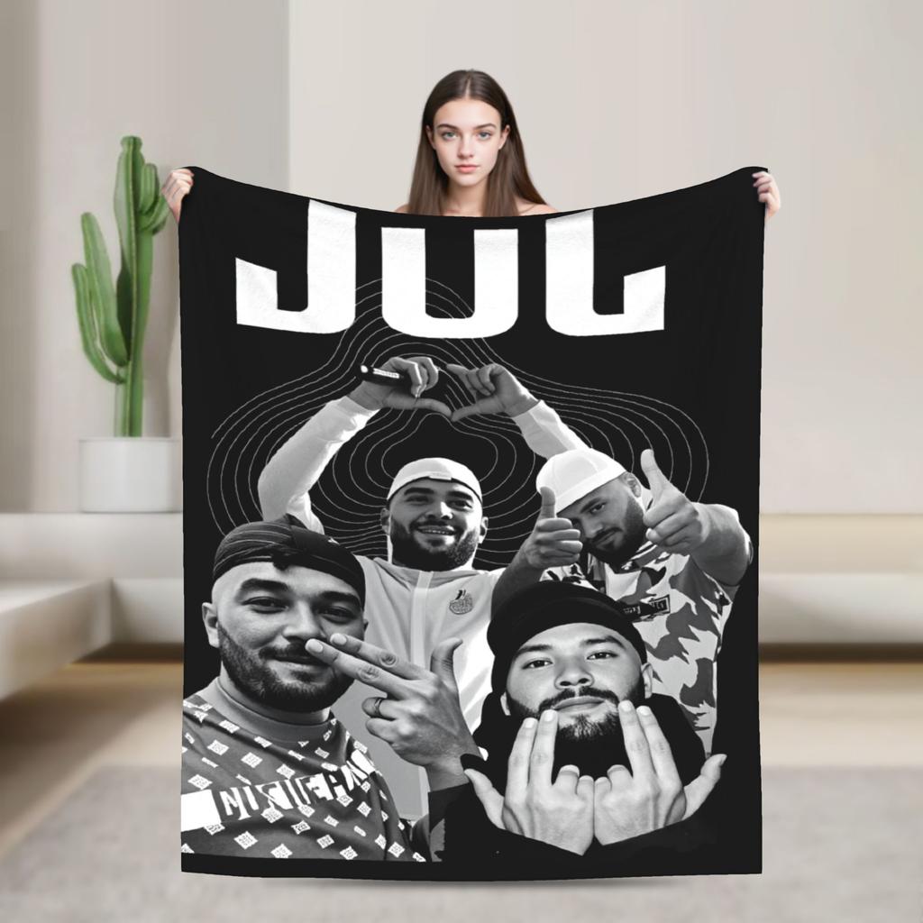 Французский рэпер Jul Музыкальный альбом Плюшевое одеяло Детское Фланелевое покрывало для гостиной Теплое Мягкое Качественное на заказ Покрывало Подарок
