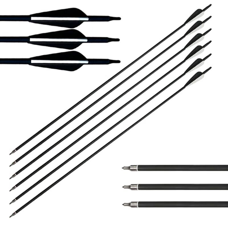 WEZHO Carbon-Fiber Reinforced Fiberglass Archery Arrows