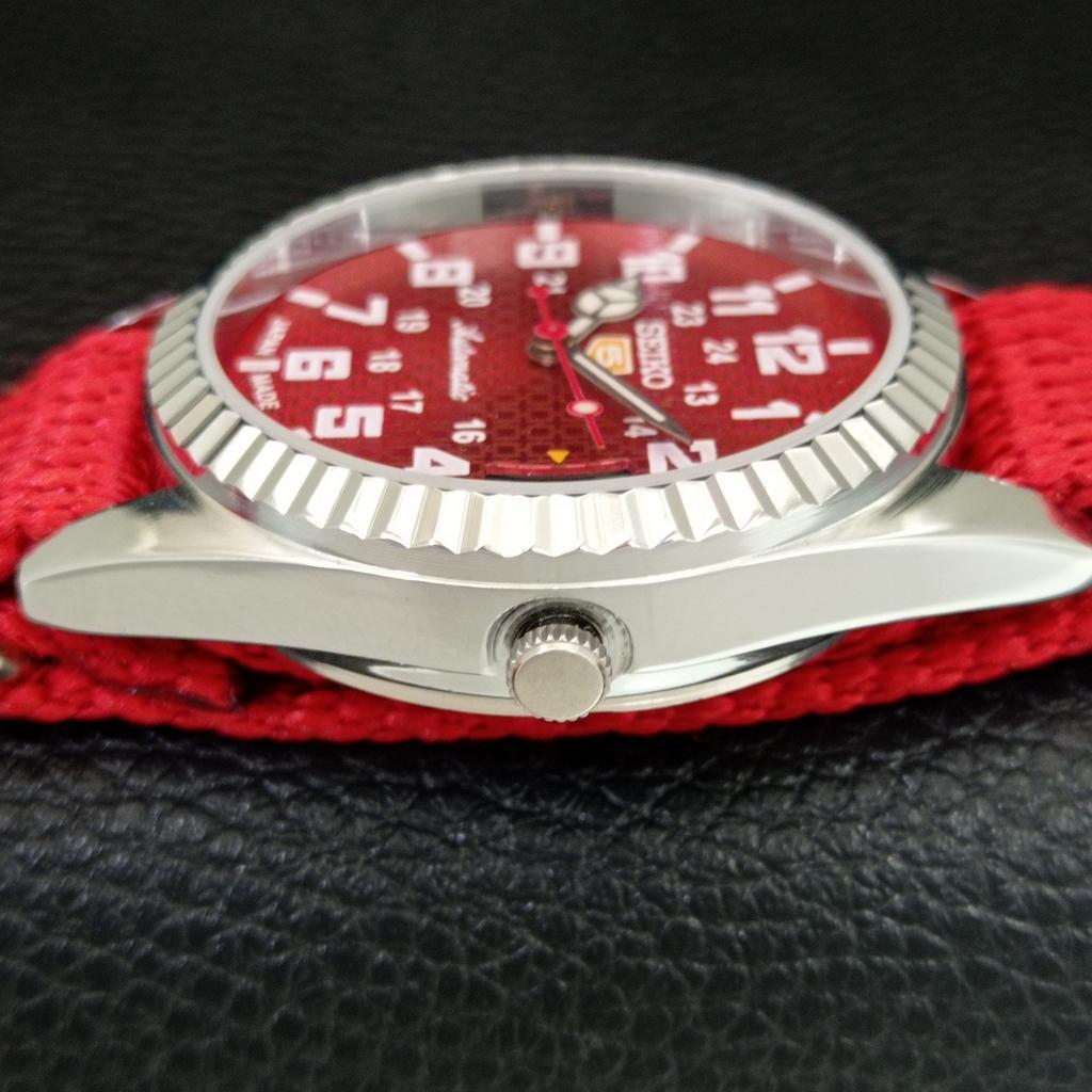 SEIKO 5 AUTOMATIC 6309A VINTAGE REFURBISHED JAPAN MENS RED DIAL WATCH a444011-1
