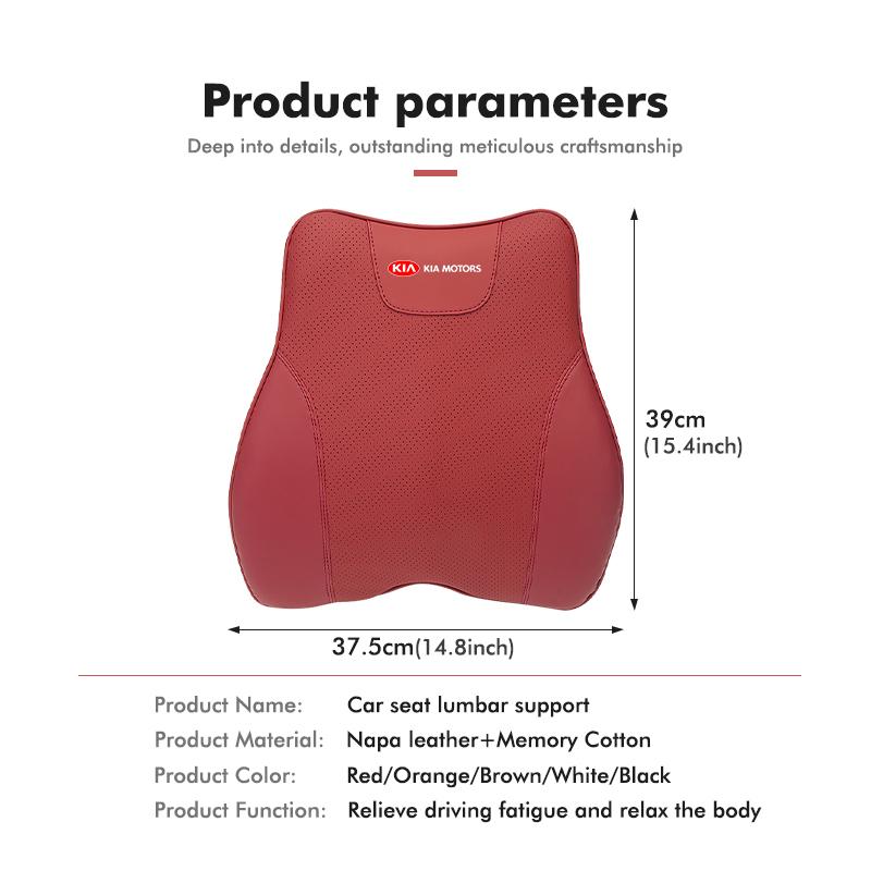 For KIA Car Neck Cushion Lumbar Support Pillow Waist Cushion Sportage Rio Ceed Niro Soul Stonic Picanto Proceed WS5